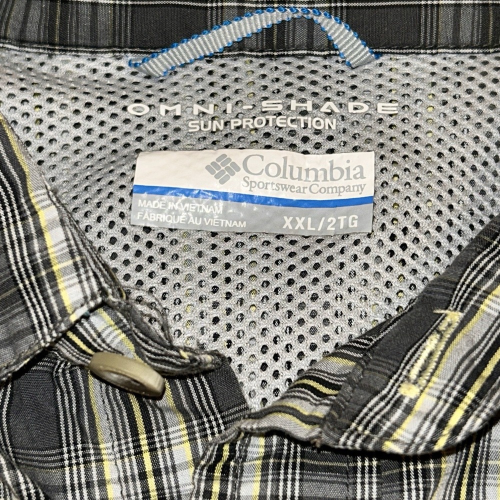Lot Of 2 Columbia Omni Shade Short Sleeve Mens XXL Plaid Fishing Hiking Shirts - Picture 7 of 7
